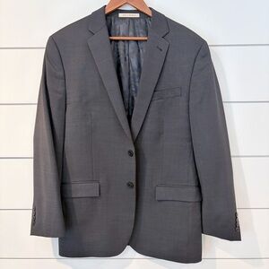 Vintage Joseph Abboud JOE Slim Fit Gray Wool Blazer 42R Super 120s Luxury